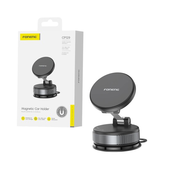 Suporte de Telefone para Carro Magnético Foneng CP129 para Painel Preto